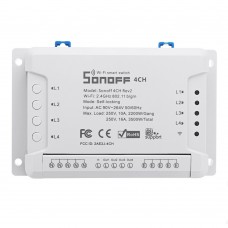Wifi реле SONOFF 4CH R2 4-канальный 10A 2200W 2.4Ghz Smart Home WIFI Module